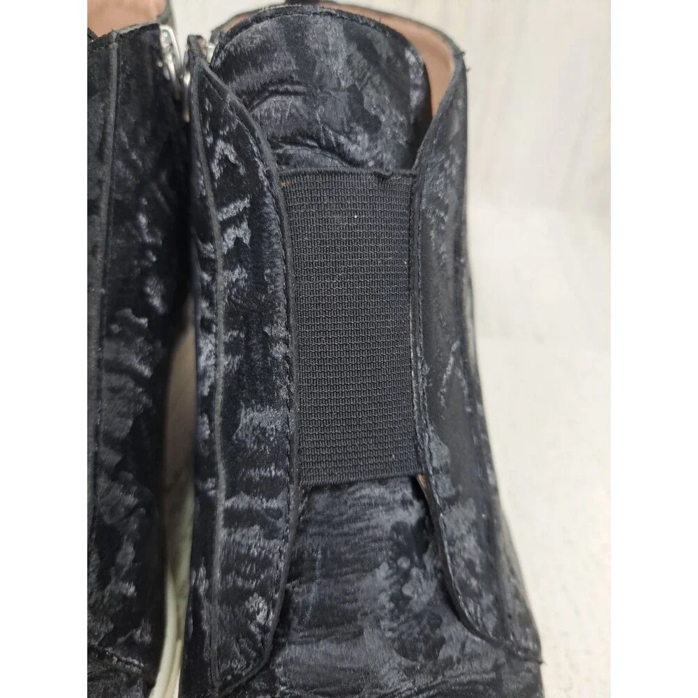 Linea Paolo Felicia Wedge Bootie Street Sneakers Shoe Womens 9.5 Black Side Zip